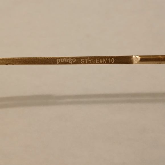 Pugs Unisex Gold Tone Mirrored Aviator Sunglasses Style#M10 - Picture 4 of 9